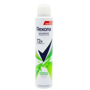 Bamboo & Aloe Vera Rexona حجم200 میل ا Bamboo & Aloe Vera Rexona anti-perspirant body spray 72 hours anti-bacterial and odor 200 ml